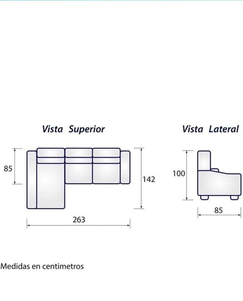 Chaiselongue oscar izquierdas color gris oscuro